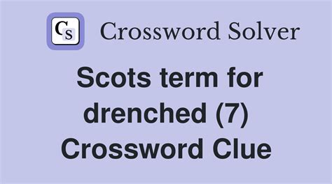 drenched crossword clue